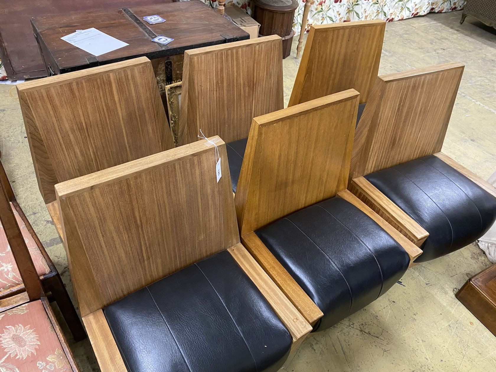 A set of six mid century teak chairs in the Scandinavian style